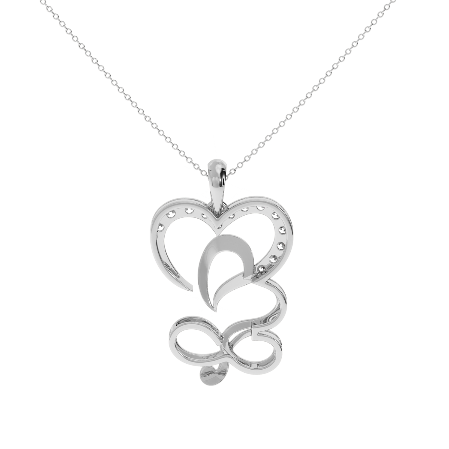 Buy Infinity Heart Diamond Pendant 0.19Ct | Solitairekart